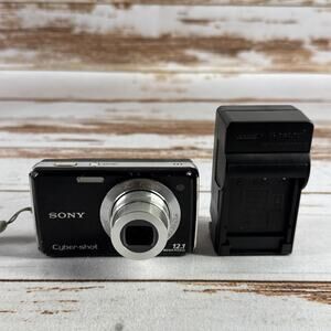Sony Cyber-shot DSC-W230 12.1MP Digital Camera | Black | Tested | w/ Battery